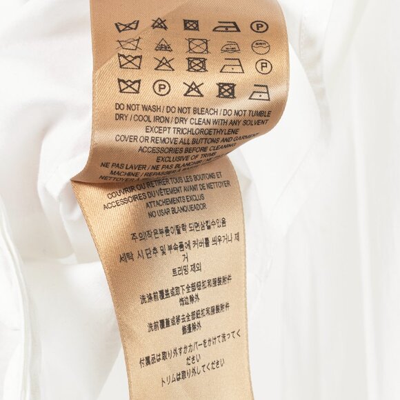 Burberry White Cotton-Poplin Scalloped-Trim Buttoned Shirt - Picture 10 of 12